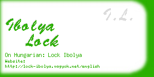 ibolya lock business card